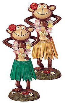HULA MONKEY POSING - DASHBOARD SHAKER BOBBLE