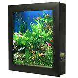 AquaVista AV500SBA Wall-Mounted Aquarium AV 500 Seaweed Background with Black Frame