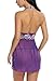 Avidlove Women Outfits Halter Lingerie Mini Nightwear Lace Babydoll Purple L