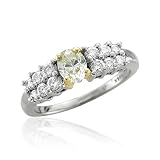 14k Gold White and Yellow Diamond Engagement Bridal Ring Band 1.00 carat 41R29D gauL. SL160 14k Gold White and Yellow Diamond Engagement Bridal Ring Band 1.00 carat