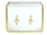 10k Yellow-gold Black Hills Gold Cross Dangle-Earrings