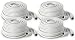 4 Pack of 60' Security Camera Extension Wire 4 PIN DIN Female to Male Video/Power Cable (CVW62)