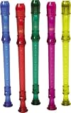 Rhythm Band One-Piece Translucent Soprano Recorder with Baroque Fingering, Transparent Green