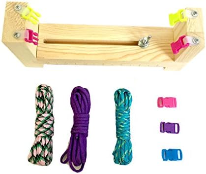 Mato Parachute Cord Jig Bracelet Wristband Maker - Paracord Braiding Weaving DIY Craft Tool Kit - Heavy Duty Buckles