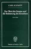 Produkt-Bild: Der Wert des Staates und die Bedeutung des Einzelnen