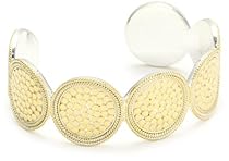 Big Sale Anna Beck Designs "Gili" 18k Gold-Plated Wire Rimmed Multi-Disk Cuff Bracelet