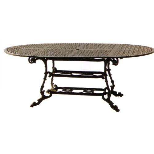 Darlee Monte Carlo 42 Inch X 84 Inch Oval Cast Aluminum Dining Table