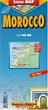 Laminated Morocco Map by Borch (German, Italian, French, Spanish and English Edition)