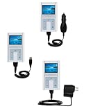 Deluxe Kit for the Creative Zen Sleek Photo includes a USB cable with Car and Wall Charger - Gomadic Brand w/ TipExchange Technology