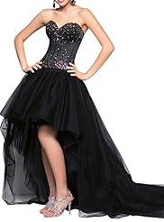 Fall  Sweetheart High-Low-Hem Prom Dress  With Rhinestones