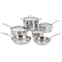 Cuisinart 77-10 Chef's Classic Stainless-Steel 10-Piece Cookware Set