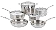 Cuisinart Chef`s Classic Stainless-Steel 10-Piece Cookware Set