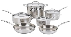 Cuisinart Chef's Classic Stainless-Steel 10-Piece Cookware Set