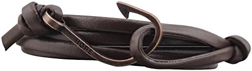 High Quality Leather Hook Bracelet for Men and Women - Durable Leather Bangle - Unisex Fashion Jewelry (New Arrival) (Brown)