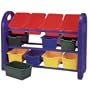 Toy Organizer Rack with 12 Bins-Plastic & Steel