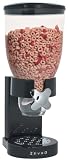 Zevro Single Dry Food Dispenser, Black Chrome
