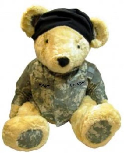41R2MGWi%2BgL Stuffed 36 plush teddy bear in personalized custom embroidered U.S. Army Combat Uniform ACU