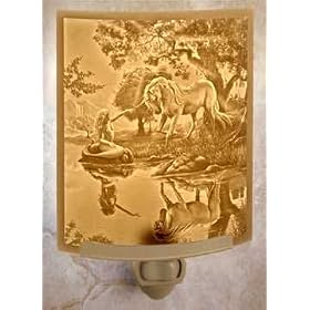 " If I Were a Mermaid " Curved Porcelain Lithophane Night Light