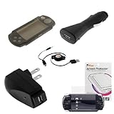 GTMax USB Rapid Car Charger + USB Home Travel Charger + Retractable USB Dat ....