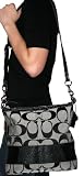 COACH F13674 Signature Stripe Convertible Shoulder Bag Purse Authentic W/ Tags $268 MSRP