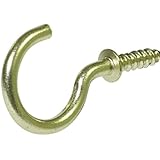 The Hillman Group 592001 Cup Hooks,  7/8-Inch,  Brass,  40-Pack