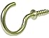 The Hillman Group 592001 Cup Hooks,  7/8-Inch,  Brass,  40-Pack