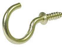 Hot Sale The Hillman Group 851851 3/4-Inch Solid Brass Cup Hook, 50-Pack