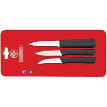 Mundial SC0500-3 Paring Knife Collection, Set of 3, Black