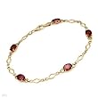 Bracelet With 4.30ctw Genuine Garnets Beautifully Crafted in Yellow Gold Length 7.5in