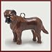MiniPets Sterling Silver Enamel Bull Mastiff Dog Charm