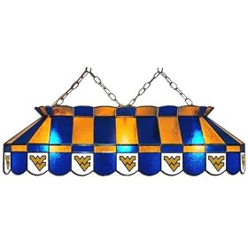 NCAA West Virginia Mountaineers 40 Tiffany Style Pool Table Lamp