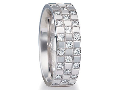 0.52 cttw 6mm Comfort Fit Diamond Wedding Band By Benchmark® - 14kt White or Yellow Gold