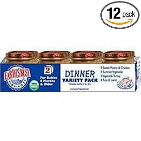 Earth's Best 2nd Dinner Variety Pack, 4 Ounce Jar (Pack of 12)