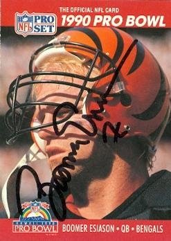 Boomer Esiason Autographed/Hand Signed Football Card (Cincinnati Bengals) 1990 Pro Set #341