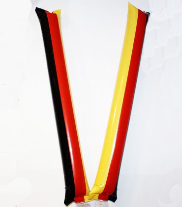 2 Klatschstangen Airstick Air Sticks Lärmschläger Lärmsticks Bang Bangs in Deutschlandfarben Deutschland 65 x 10 cm Fußball EM 2012