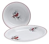 Fiesta Holiday Cardinal 2-Piece Vegetable Bowl and Platter Set