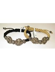 18kt Solid Gold 4.96ct Diamond Beads Macrame Bracelet Handmade Jewelry