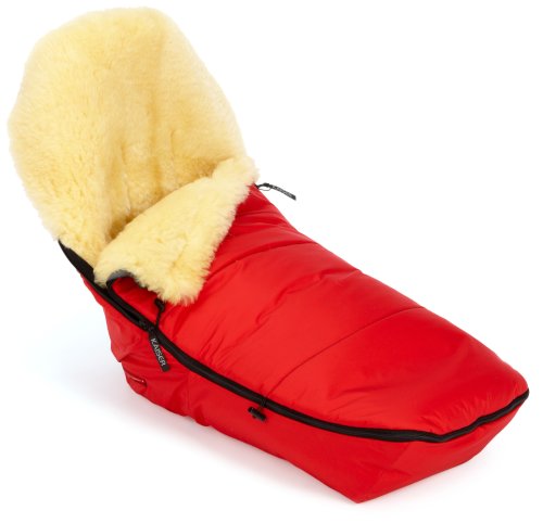 Kaiser 6510533 - Fu&szlig;sack f&uuml;r Marke Bugaboo Cameleon, Lammfell medizin, Farbe: rot