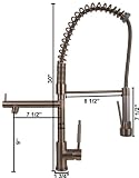 41R2g85UVvL. SL160  New Brushed Nickel Pull Out Kitchen Faucet Premium Quality