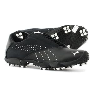 Mens Puma Tour Saddle Golf Shoes Black White Available in Sizes 6, 6.5, 7.5, 8, 8.5, 9, 9.5, 10.5, 11 while stocks last