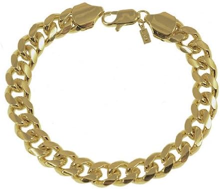 8 Inch Cuban Chain 18k Gold Plated Hip Hop 8 Inch