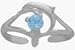 Silver Genuine Blue Topaz Dolphin Toe Ring