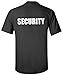 SECURITY | Event Safety Guard Two Side Print Black w/ Tall Sizes Unisex T-shirt