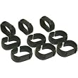 9 Black Leather Wrist Cuff Wide Watch Bands Rock & Roll