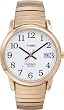 Timex Unisex T2H301 Gold Gold Tone Quartz Watch with White Dial