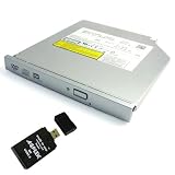 Slim 8x CD DVD RW Dual Layer IDE Burner Drive For DELL XPS M1210 w/ AGPtek USB 2.0 All-in-One Card Reader