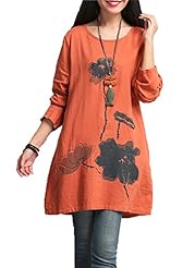 Cotton/Linen Vintage Floral Print  Dress