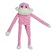 ZippyPaws Spencer The Crinkle Monkey, Small, Pink