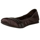 Calvin Klein Women's Kameko Satin Yoga Flat,Dark Brown,11 M US