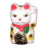 Lucky Cat Money Bank Cat - ceramic, 6"H